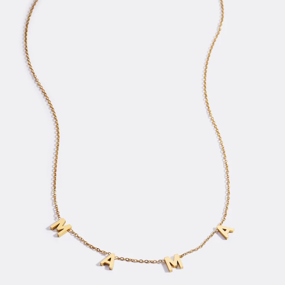 Mint&lily The MAMA Letter Necklace